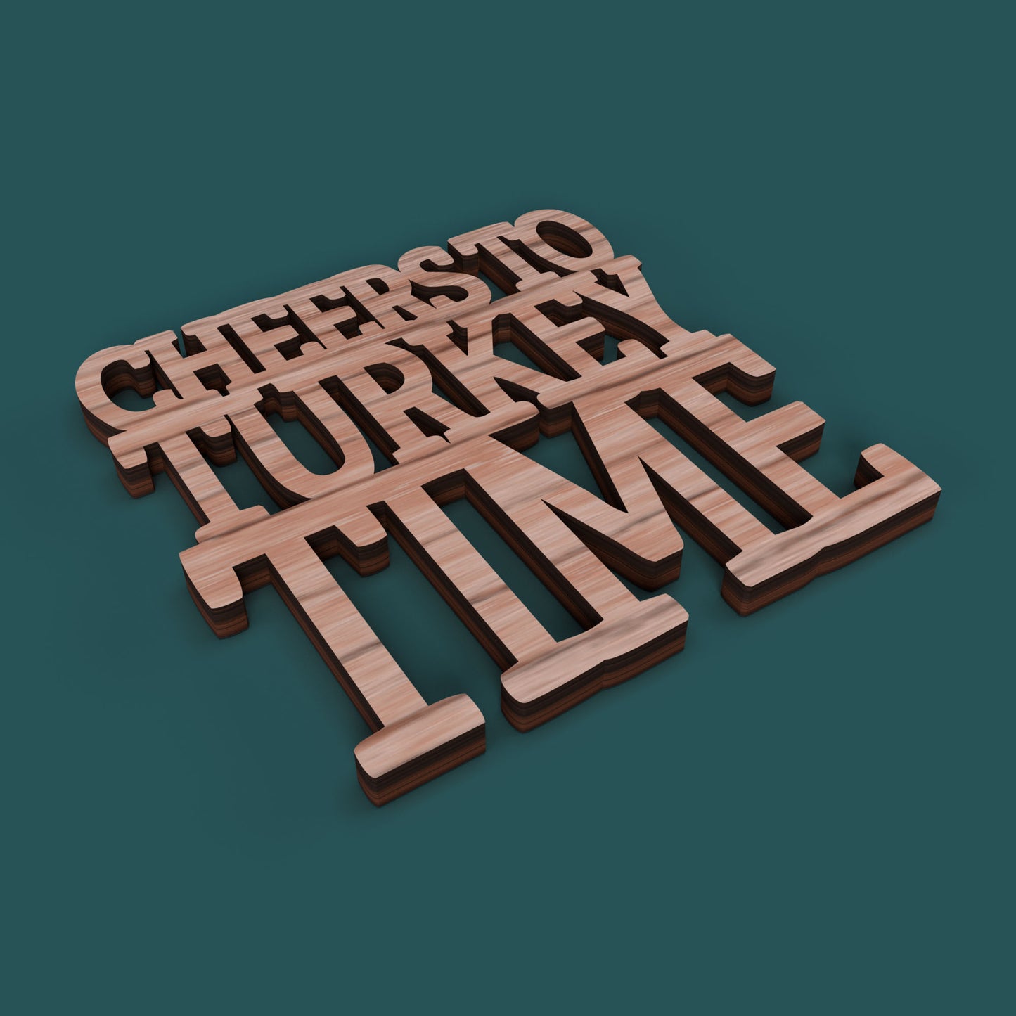 Thanksgiving Coasters -Laser Cut File - The X Laser Files