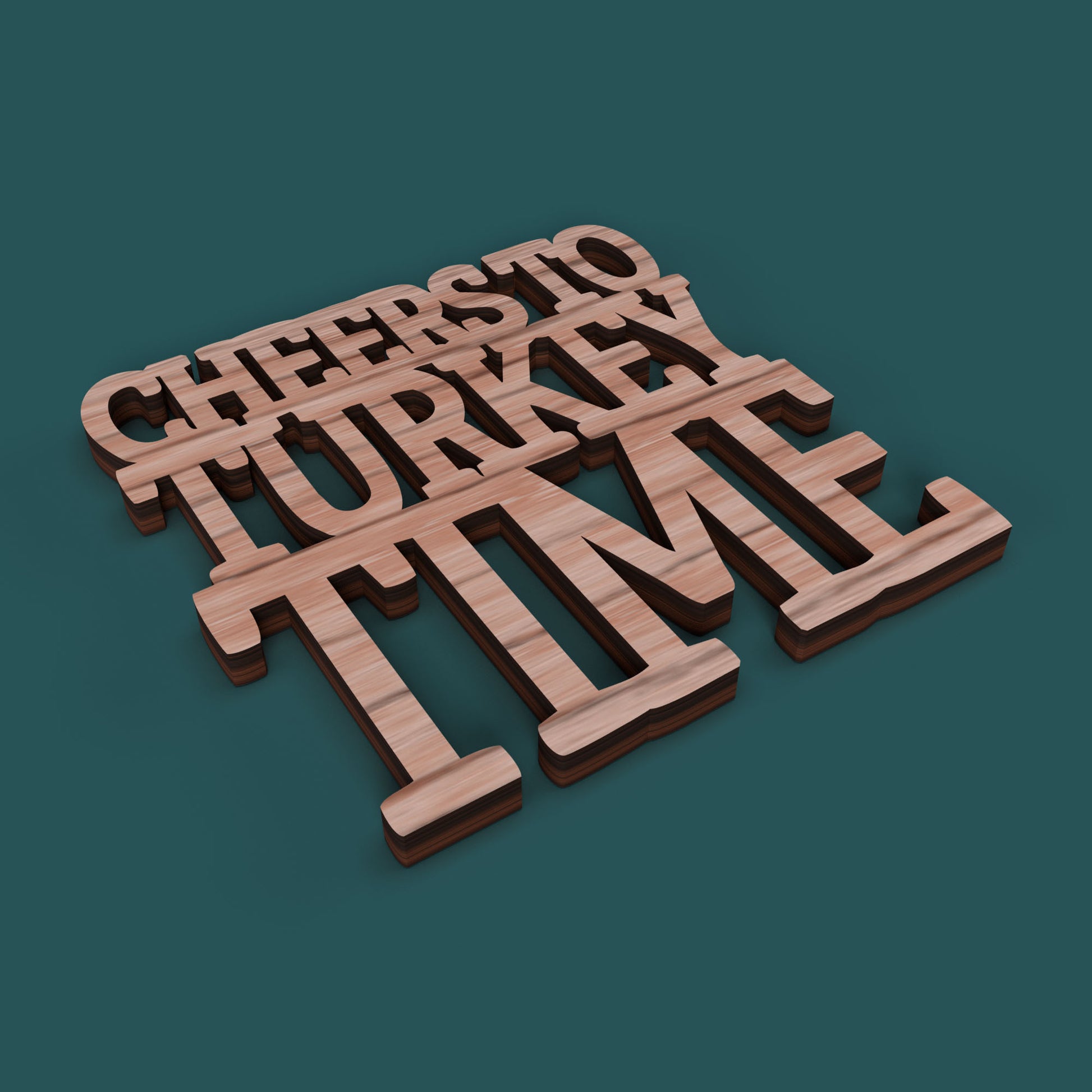 Thanksgiving Coasters -Laser Cut File - The X Laser Files