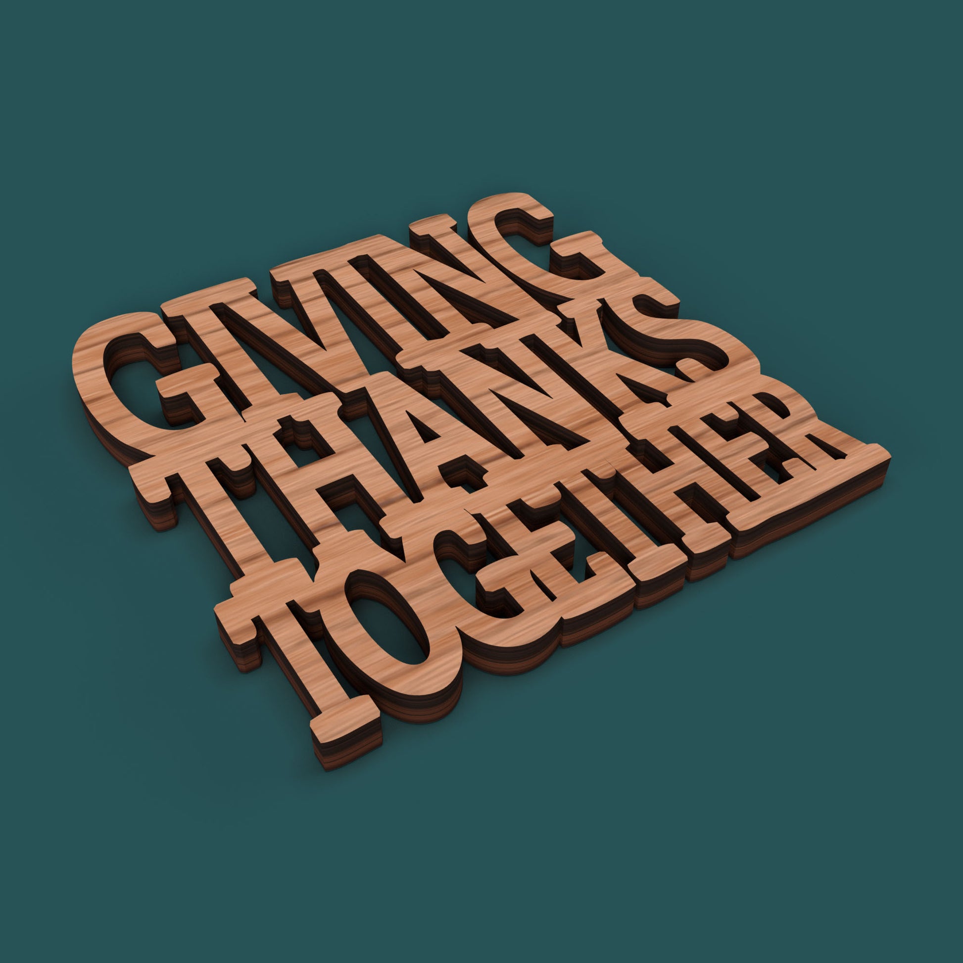 Thanksgiving Coasters -Laser Cut File - The X Laser Files