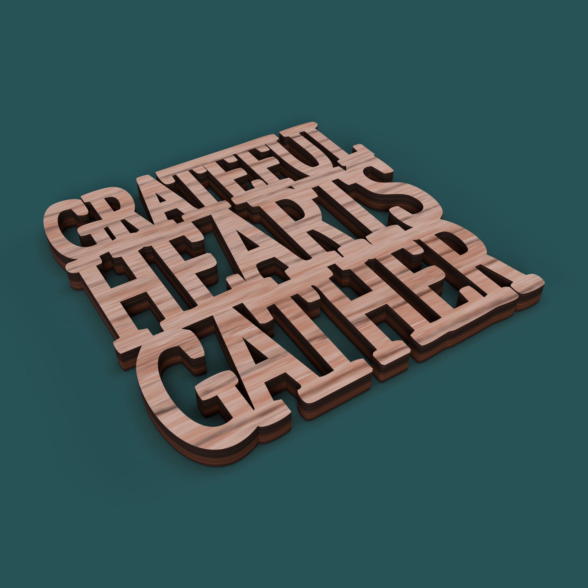 Thanksgiving Coasters -Laser Cut File - The X Laser Files