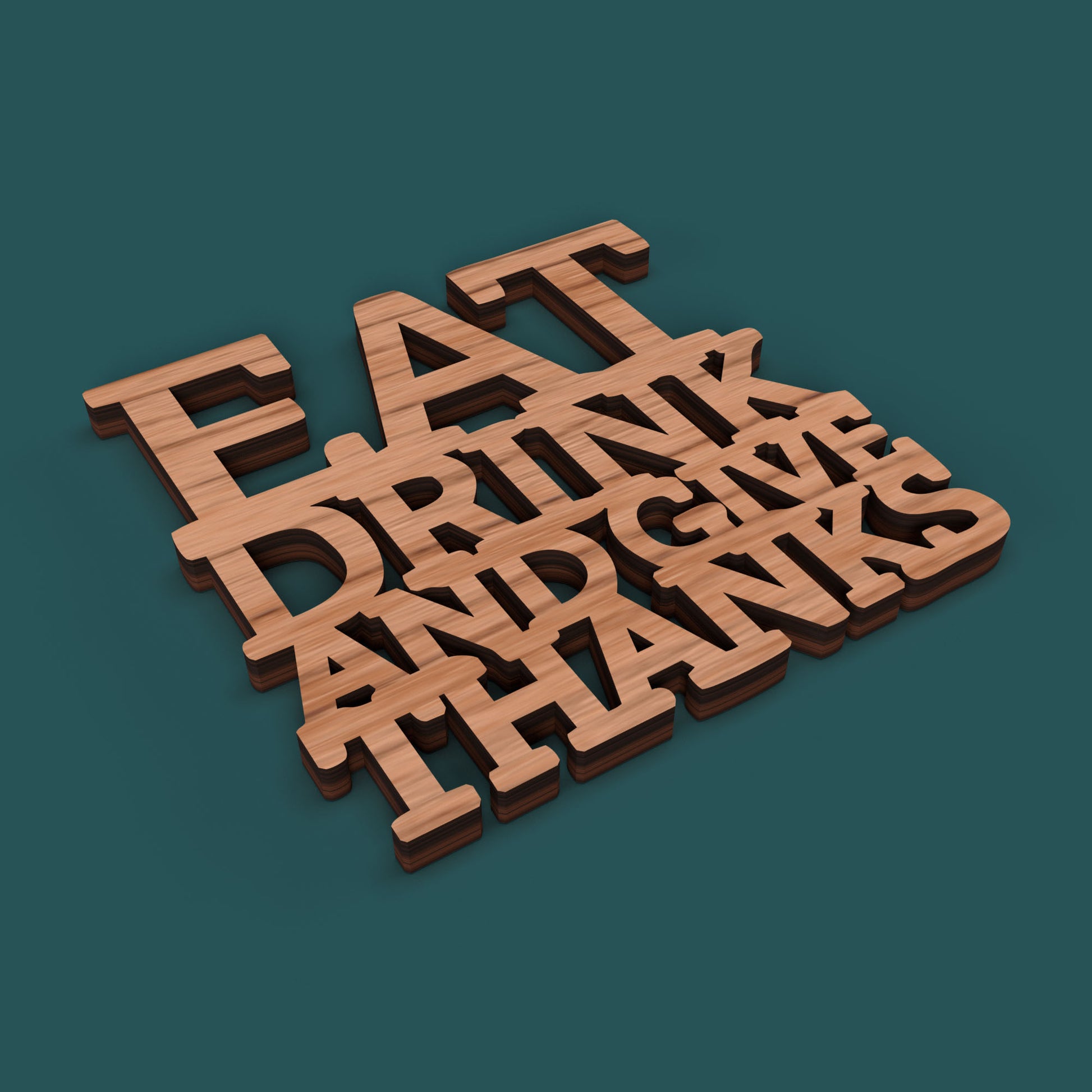 Thanksgiving Coasters -Laser Cut File - The X Laser Files