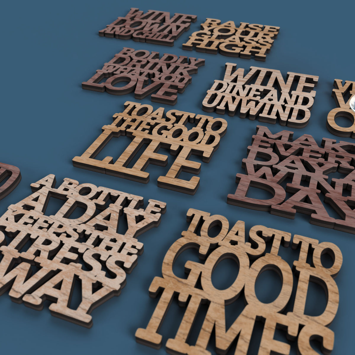 Wine Dine and Unwind Coasters