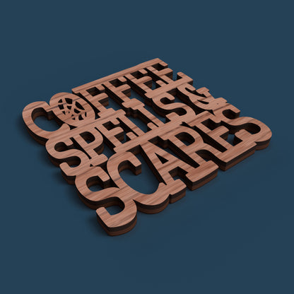 Halloween Witchcraft Coasters -Laser Cut File - The X Laser Files