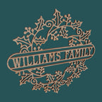 Christmas Holly Leaves Wreath Ornament