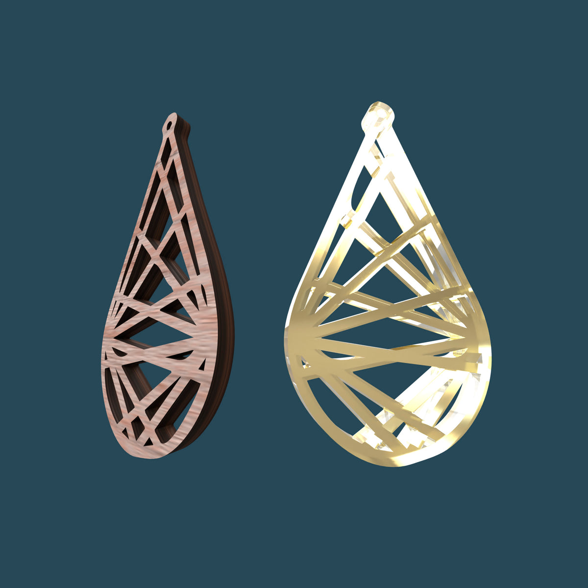Drop Geometric Earrings