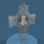 Cruz con el Padrenuestro griego con imagen