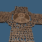 Cruz con el Padrenuestro griego con imagen