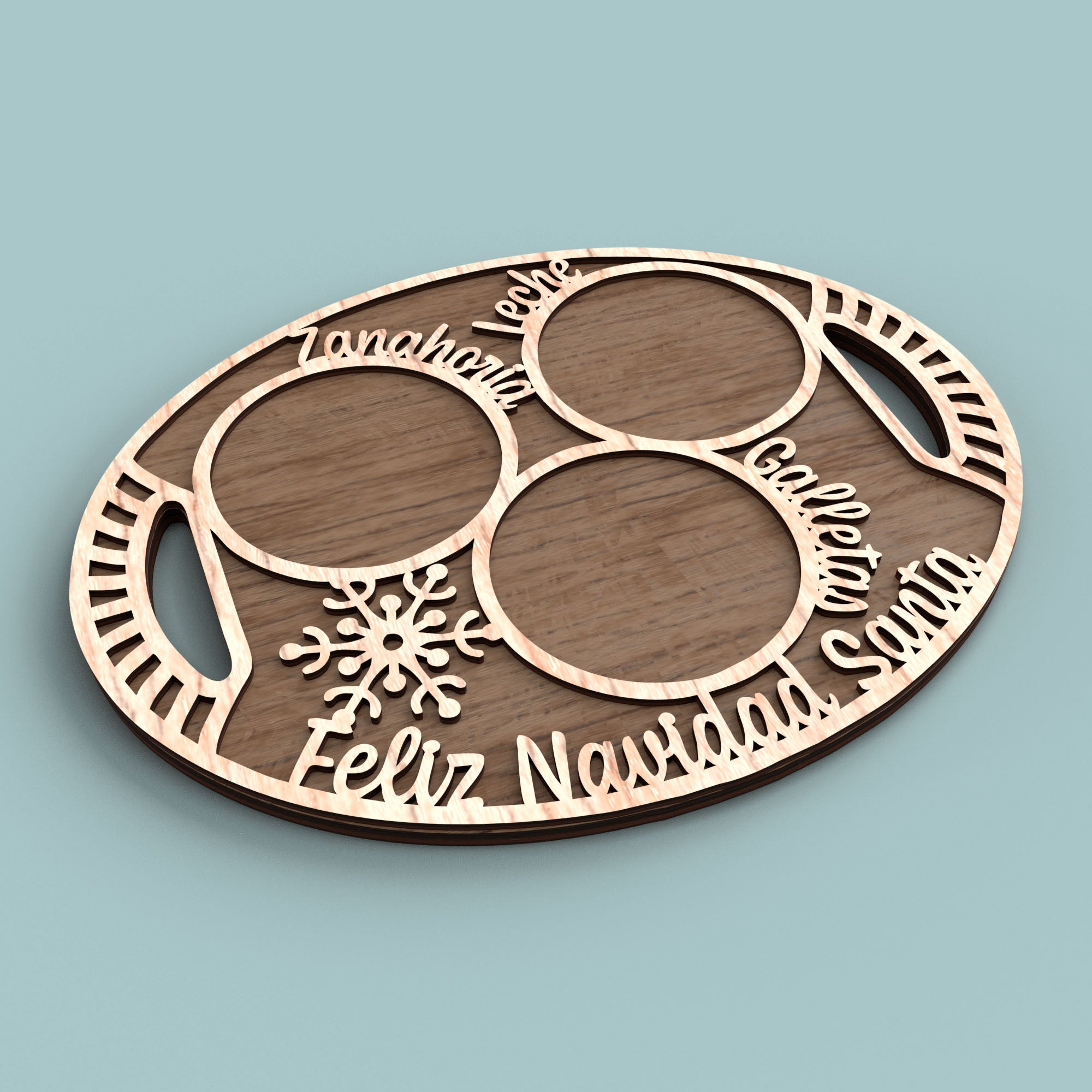 Feliz Navidad Santa Cookie Tray