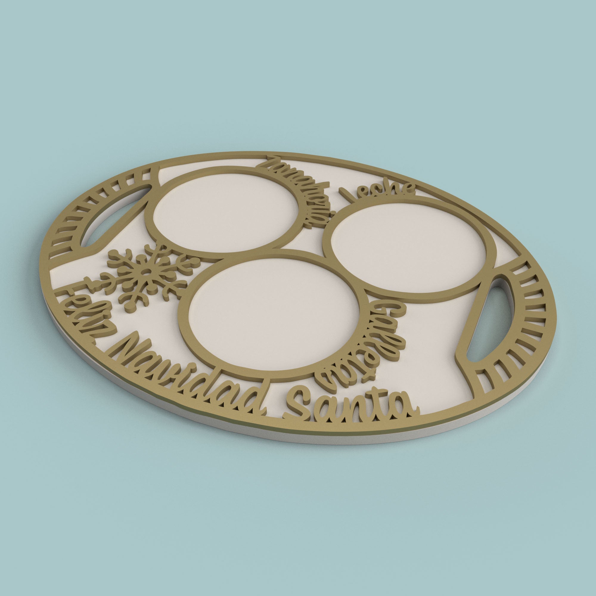 Feliz Navidad Santa Cookie Tray