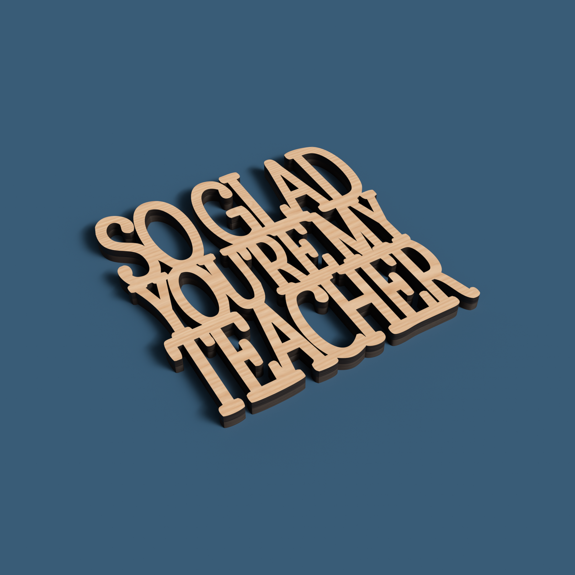 Teacher Coasters 02 -Laser Cut File - The X Laser Files
