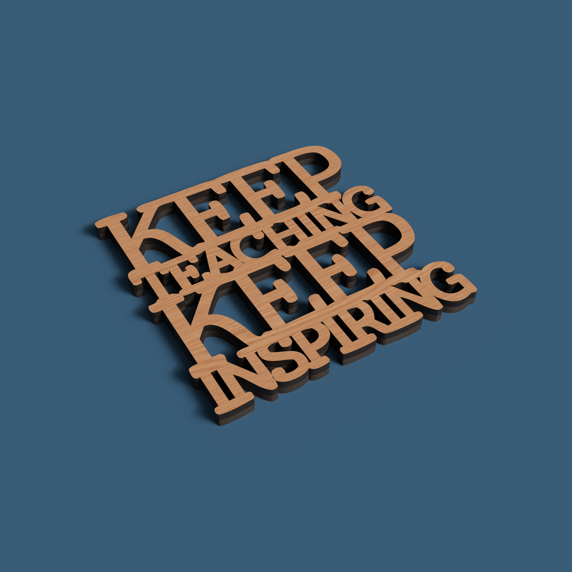 Teacher Coasters 02 -Laser Cut File - The X Laser Files