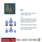 Christmas Trees 3 Piece Set
