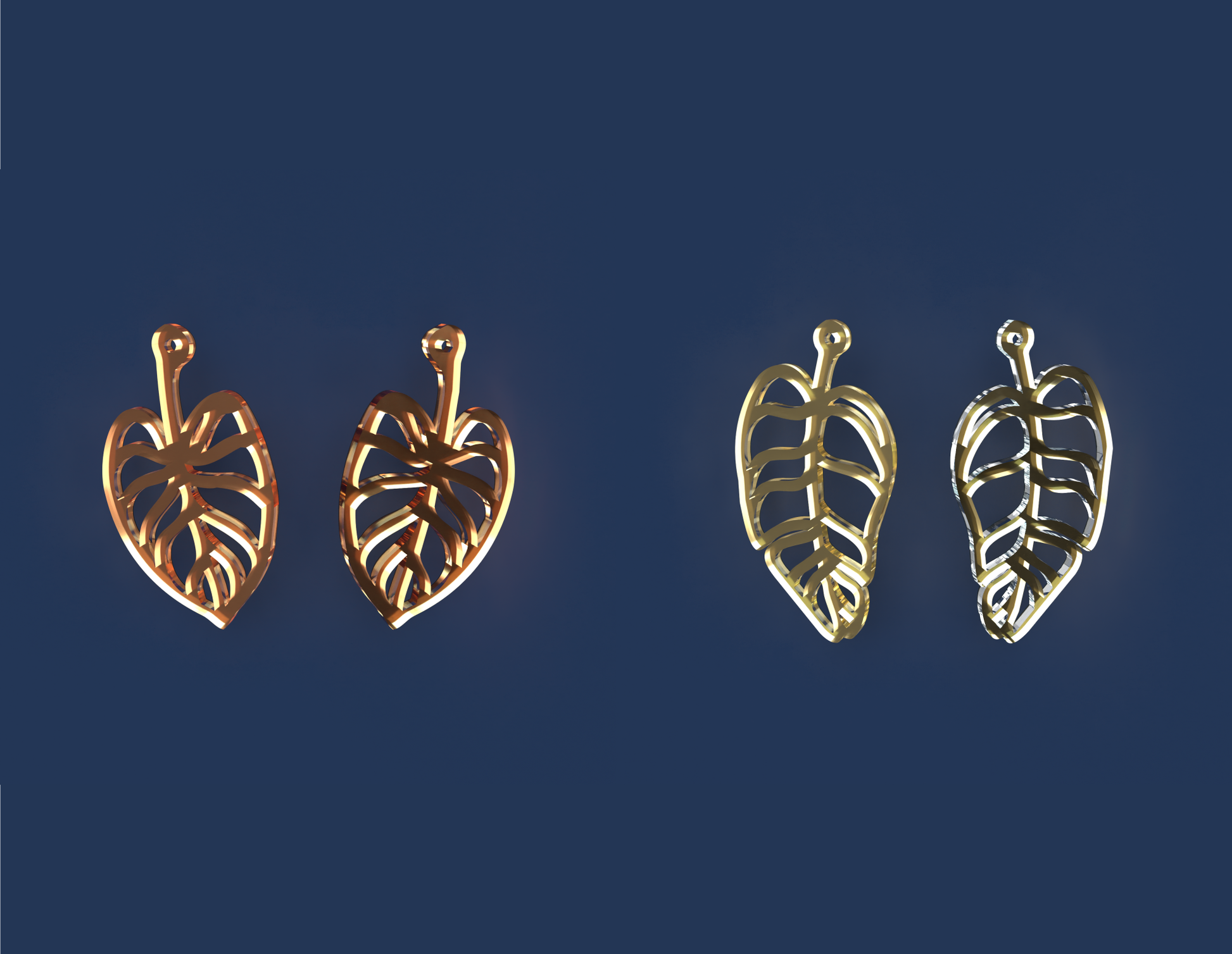 Leaf Earrings - Laser cut vector file