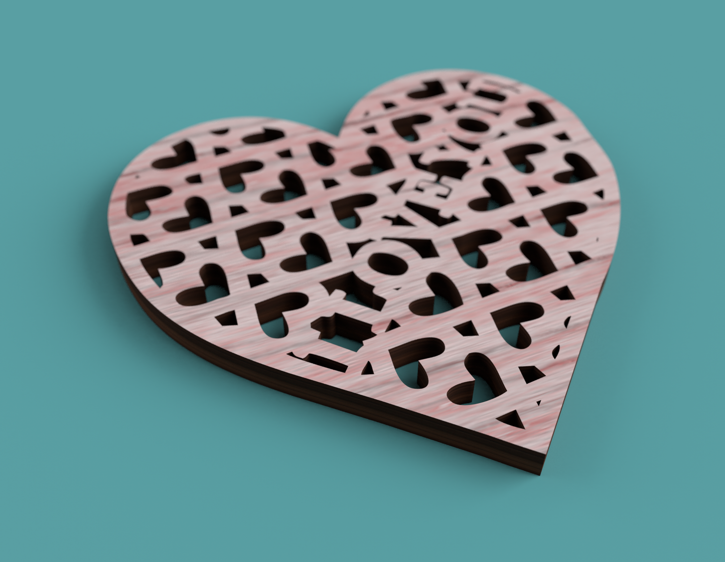 Love Heart Coasters - Laser cut vector file