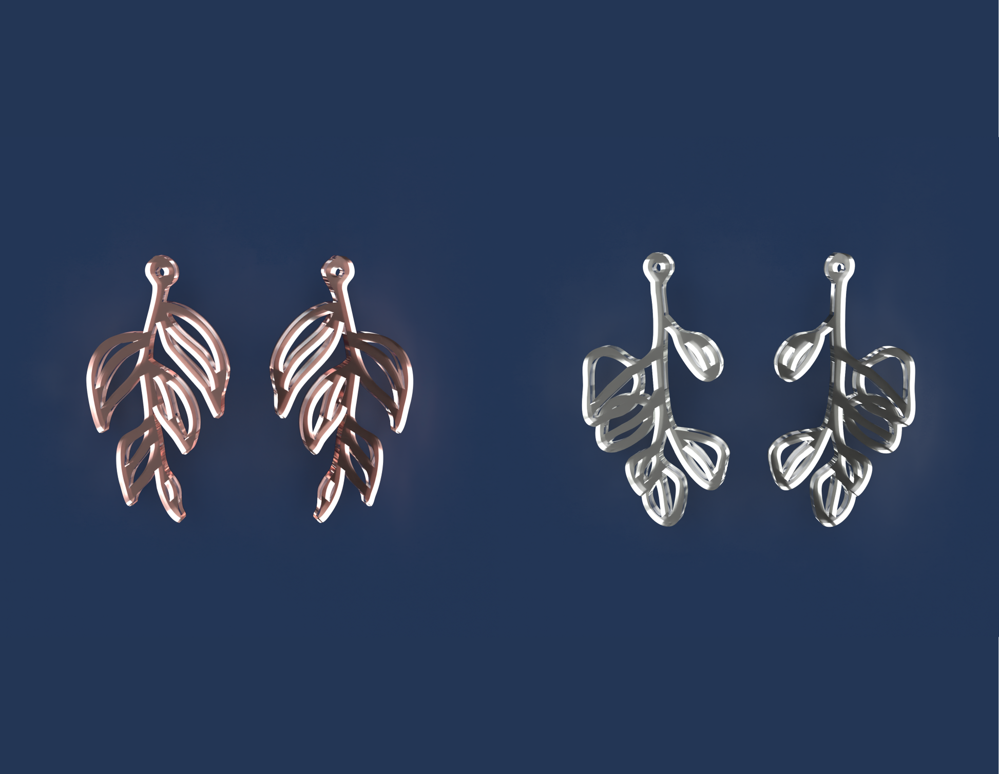 Leaf Earrings - Laser cut vector file