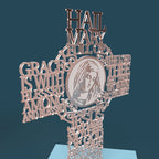 Hail Mary Picture Cross Traditional Version -Laser Cut File - The X Laser Files