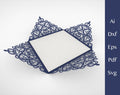 Wedding Invitation Four Fold -Laser Cut File - The X Laser Files