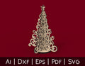 3D Christmas Tree -Laser Cut File - The X Laser Files