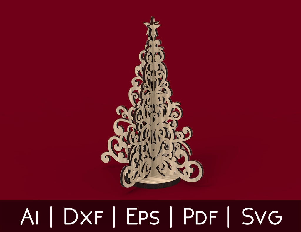 3D Christmas Tree -Laser Cut File - The X Laser Files