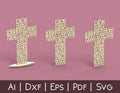 Cruz Ave María (Hail Mary Cross in Spanish) -Laser Cut File - The X Laser Files