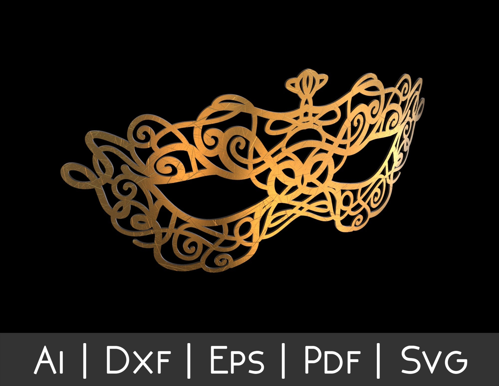 Mask Masquerade Parade or Halloween -Laser Cut File - The X Laser Files