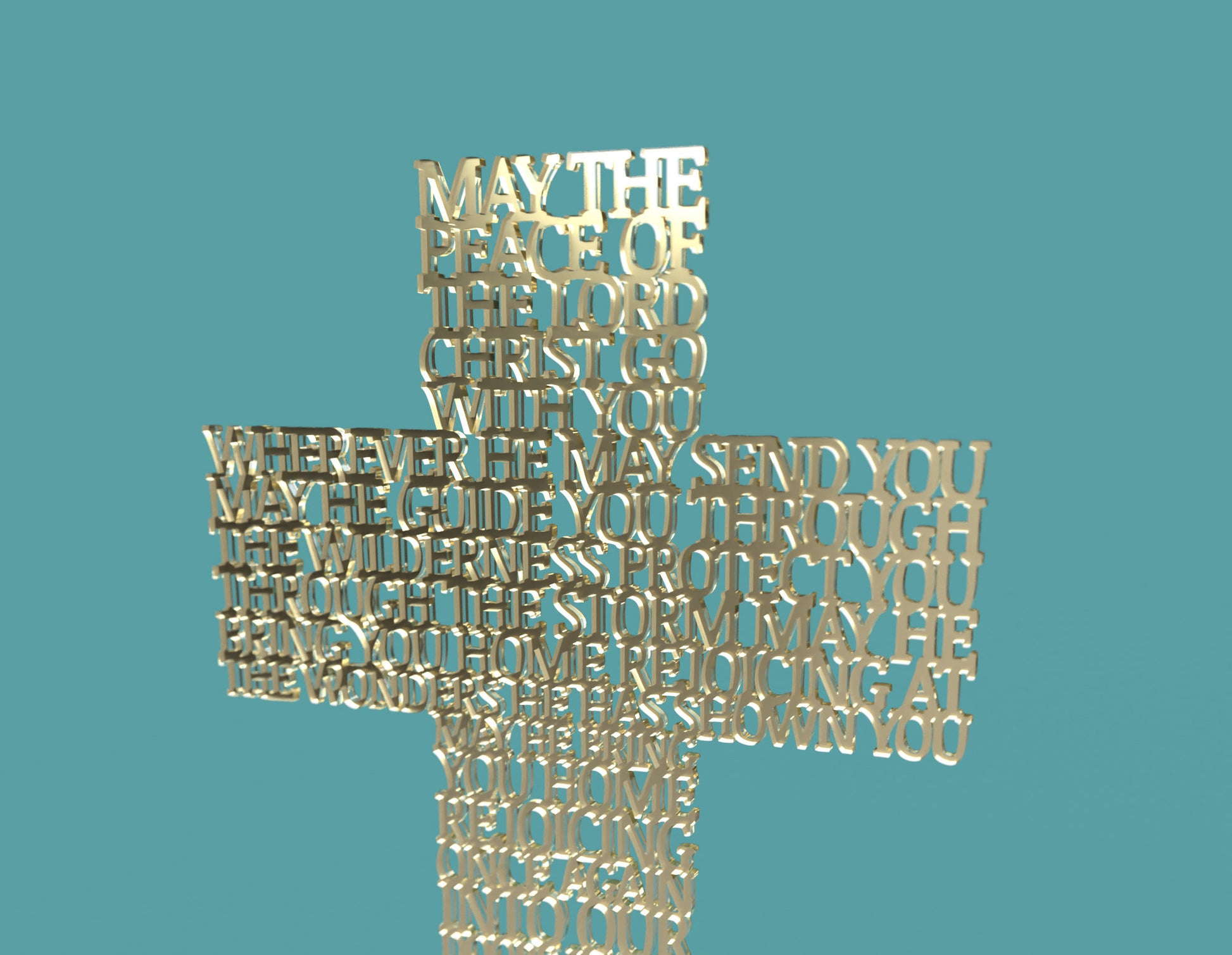 Blessing May the peace of the Lord Cross - Laser cut vector file