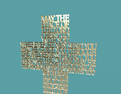 Blessing May the peace of the Lord Cross - Laser cut vector file