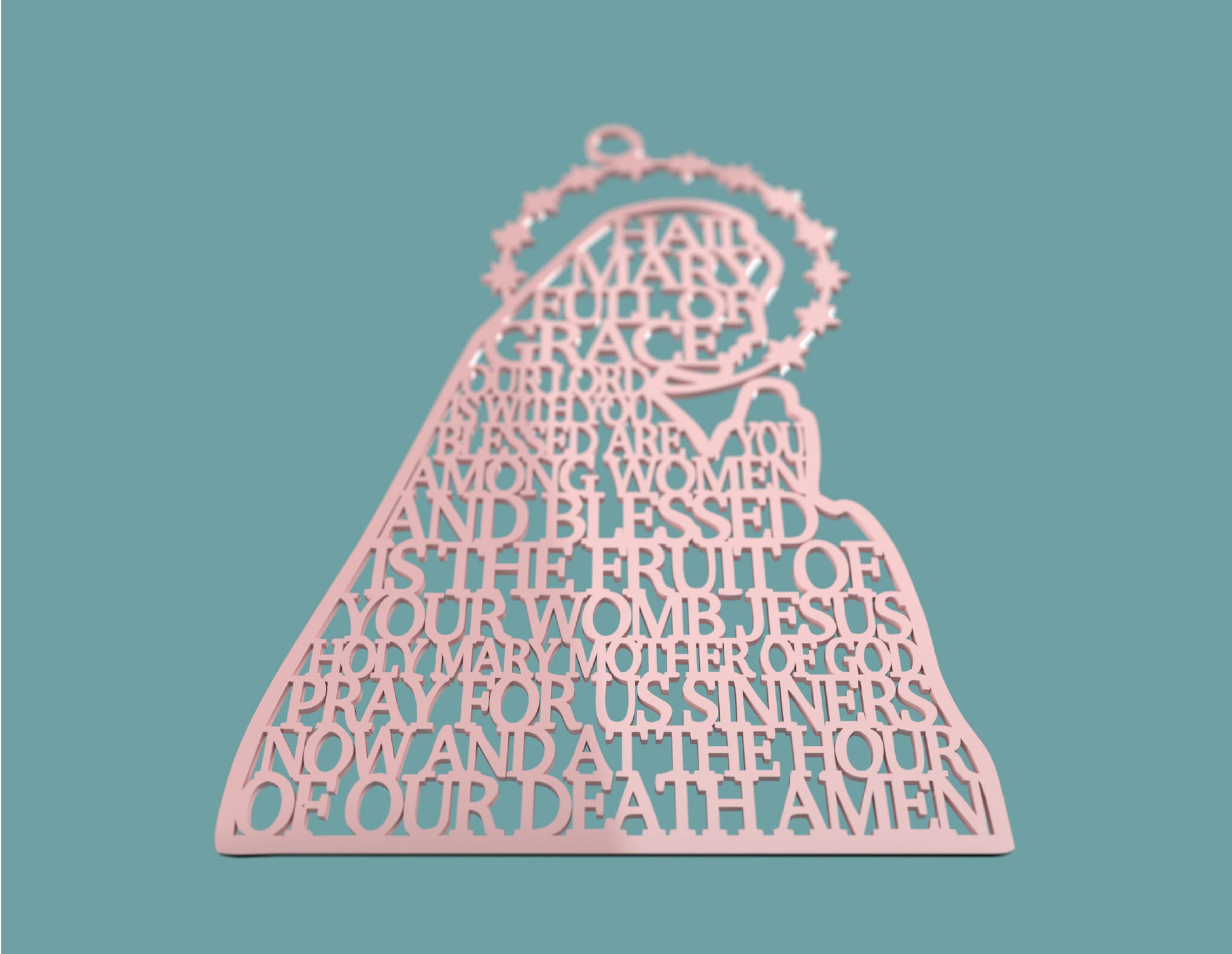 Hail Mary Virgin Modern Version - Laser cut vector file