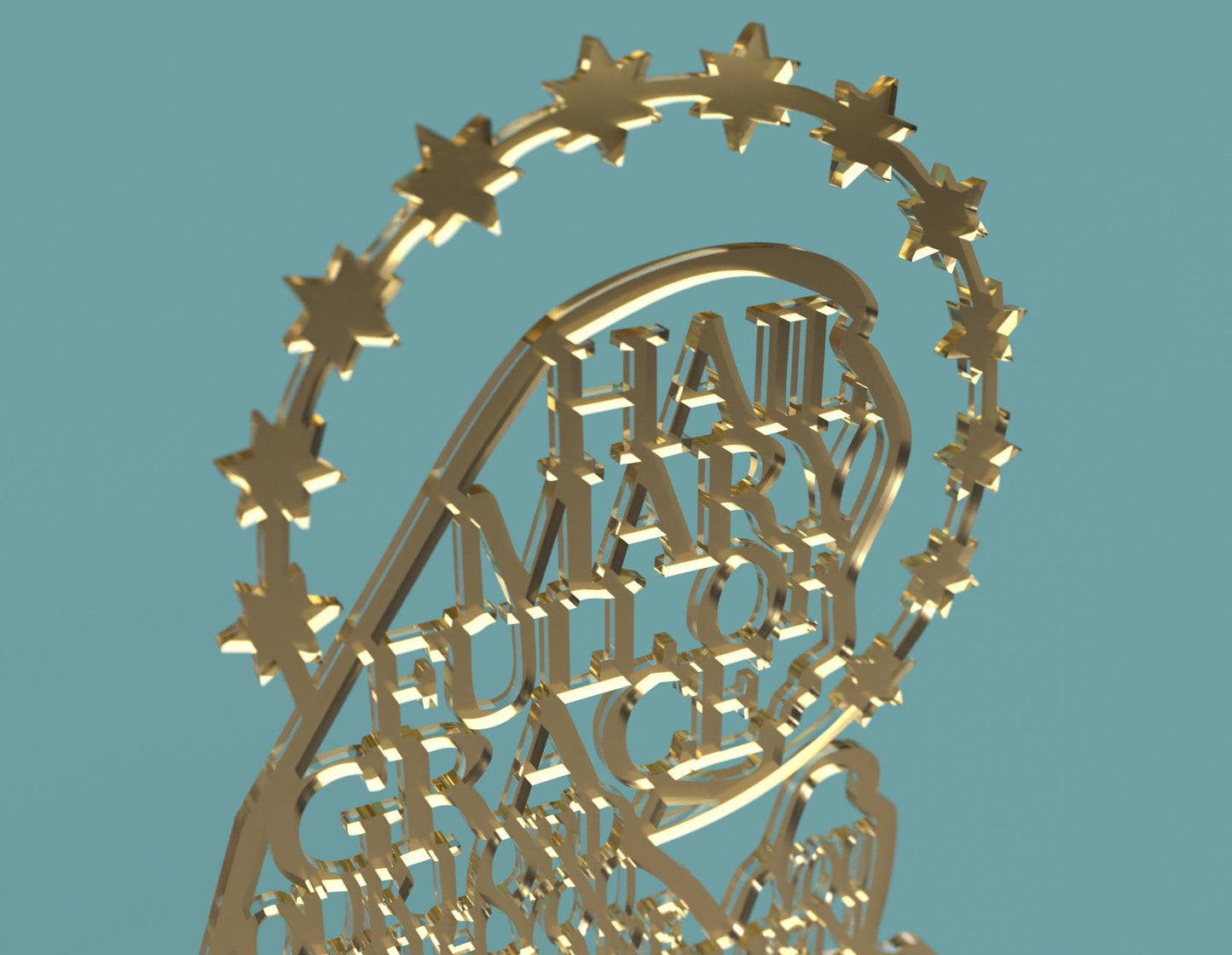 Hail Mary Virgin Modern Version - Laser cut vector file