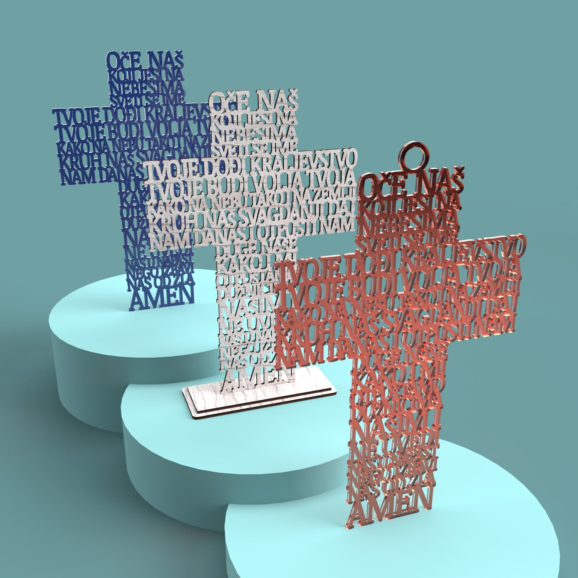 Croatian Lord's Prayer Cross (Oče naš križ) - Laser Cut File | svg dxf ...