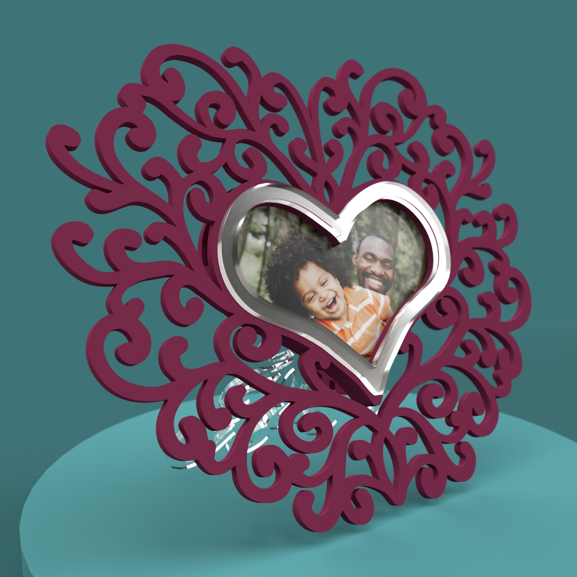 Heart Photo Frame -Laser Cut File - The X Laser Files