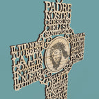 Italian Lord's Prayer Picture Cross (Padre Nostro Croce) -Laser Cut File - The X Laser Files