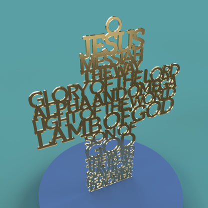 Jesus Names Cross - Laser cut vector file