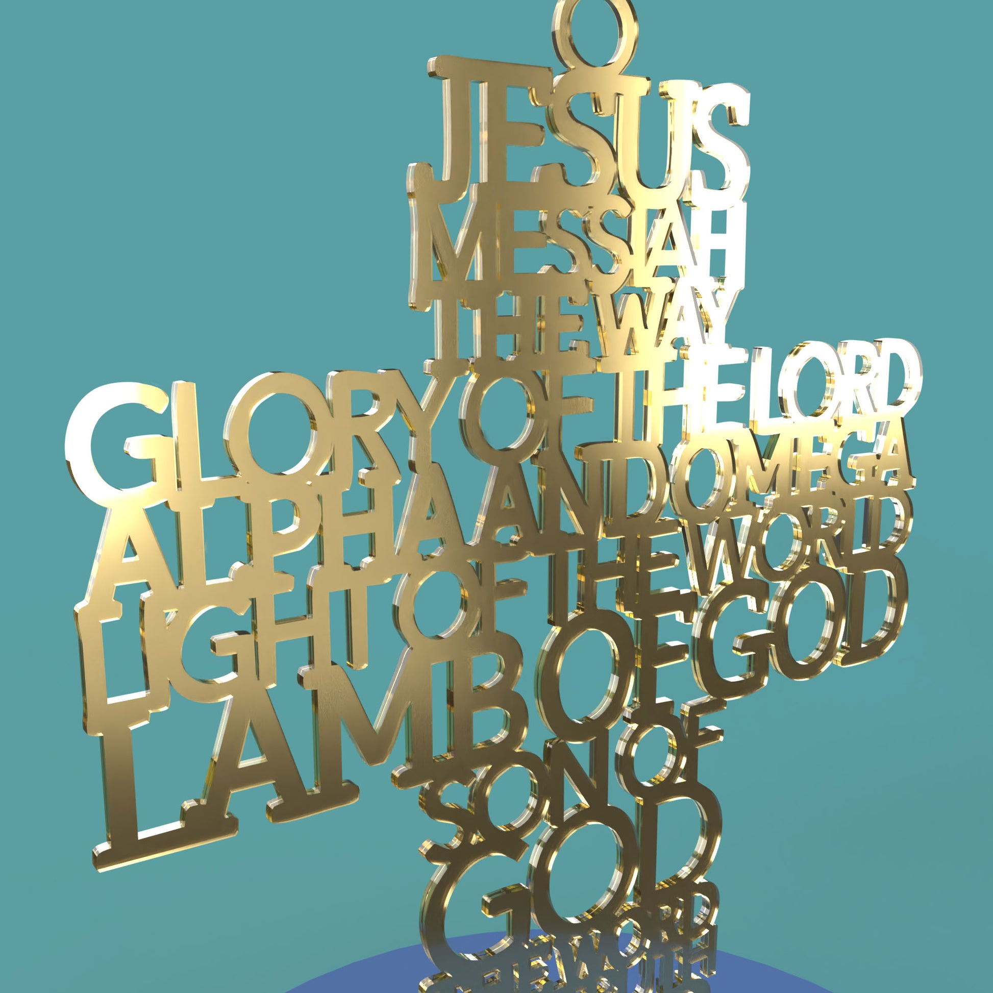 Jesus Names Cross - Laser cut vector file