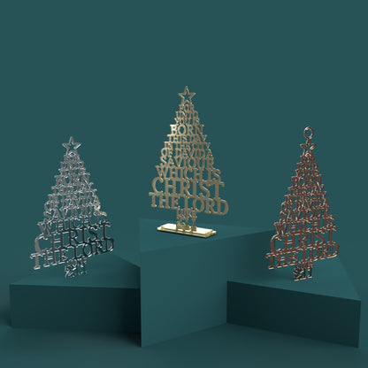 Luke 2:11 Christmas Tree - Laser cut vector file