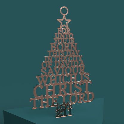 Luke 2:11 Christmas Tree - Laser cut vector file