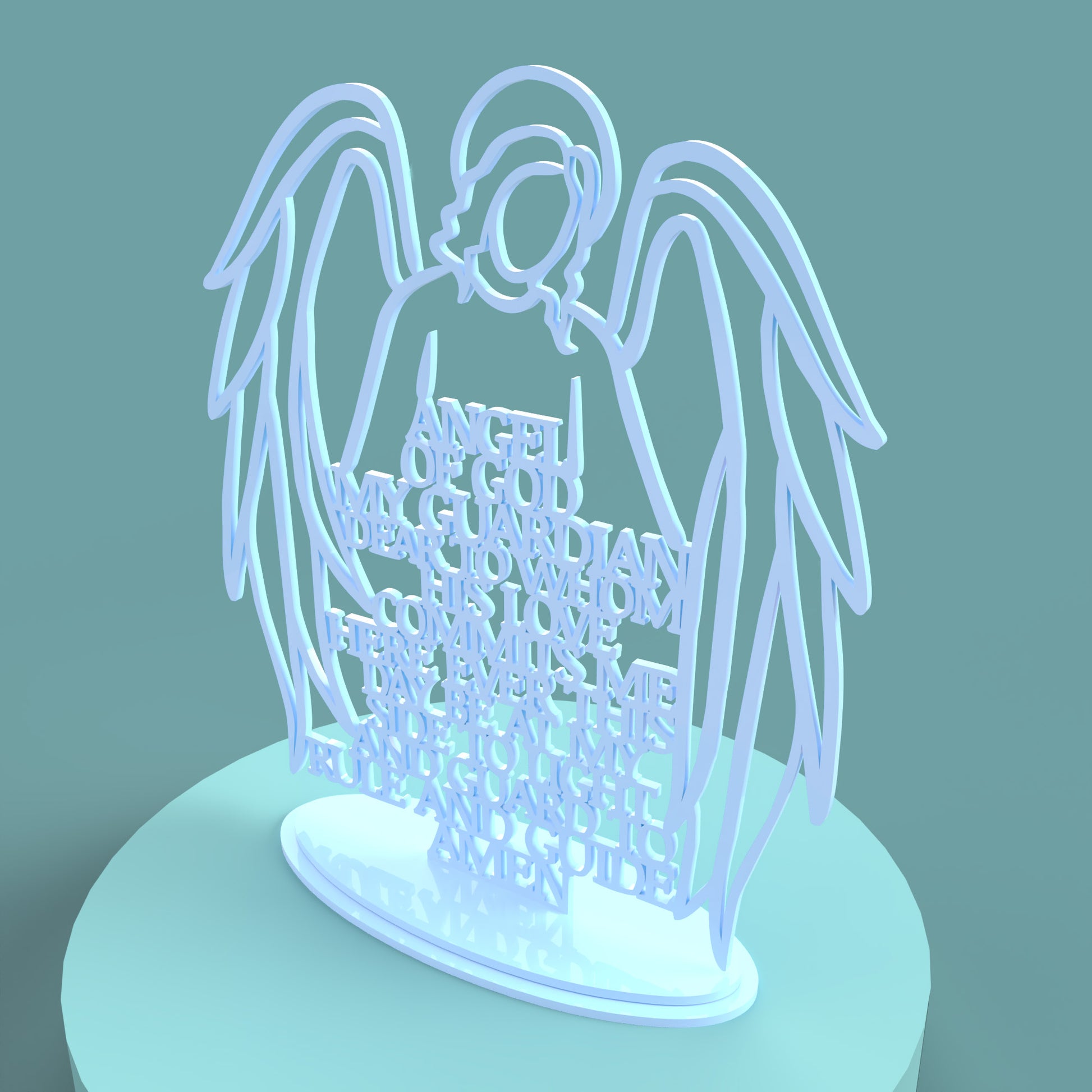 Angel of God Prayer - Laser cut vector file