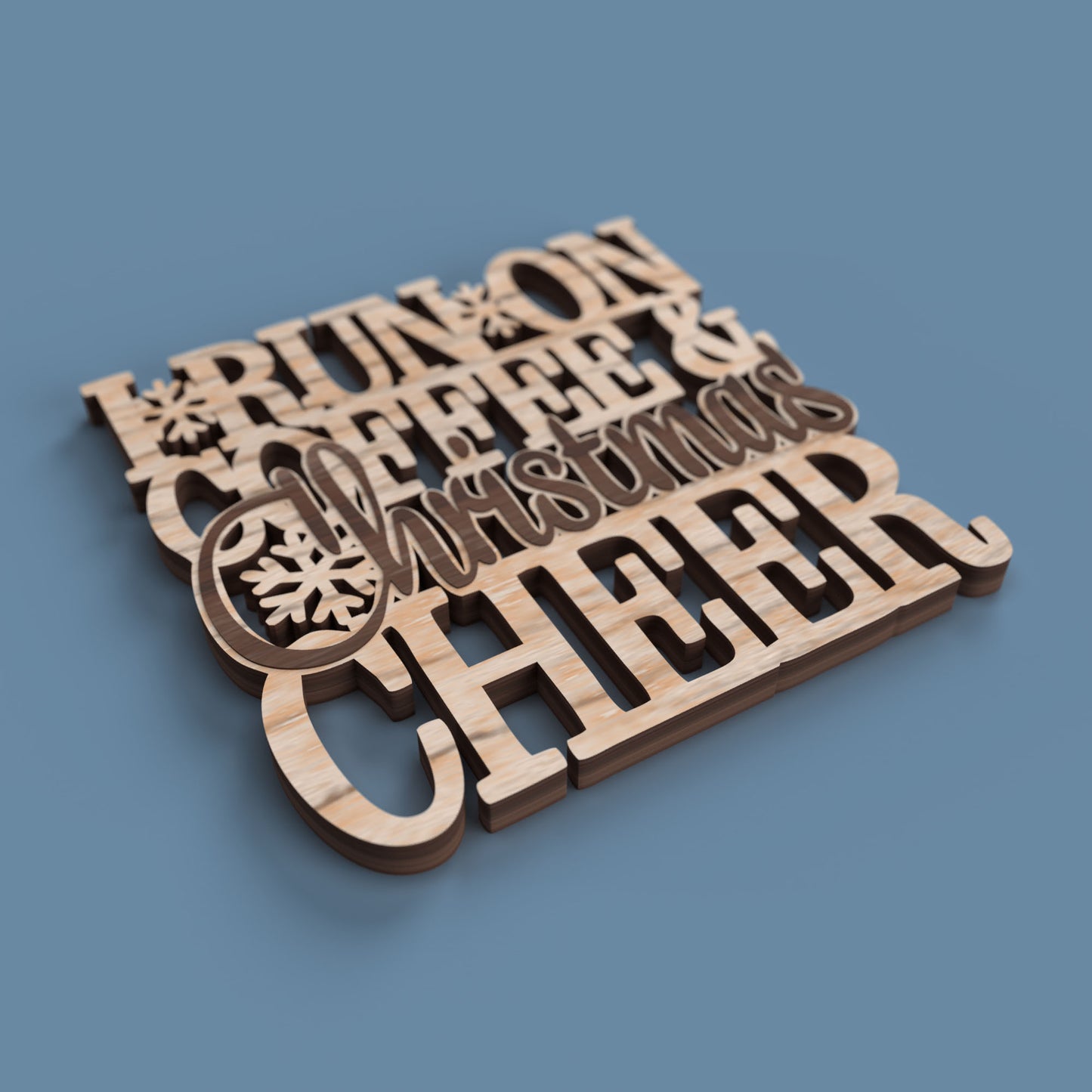 Christmas Drink Coasters - Laser cut vector file