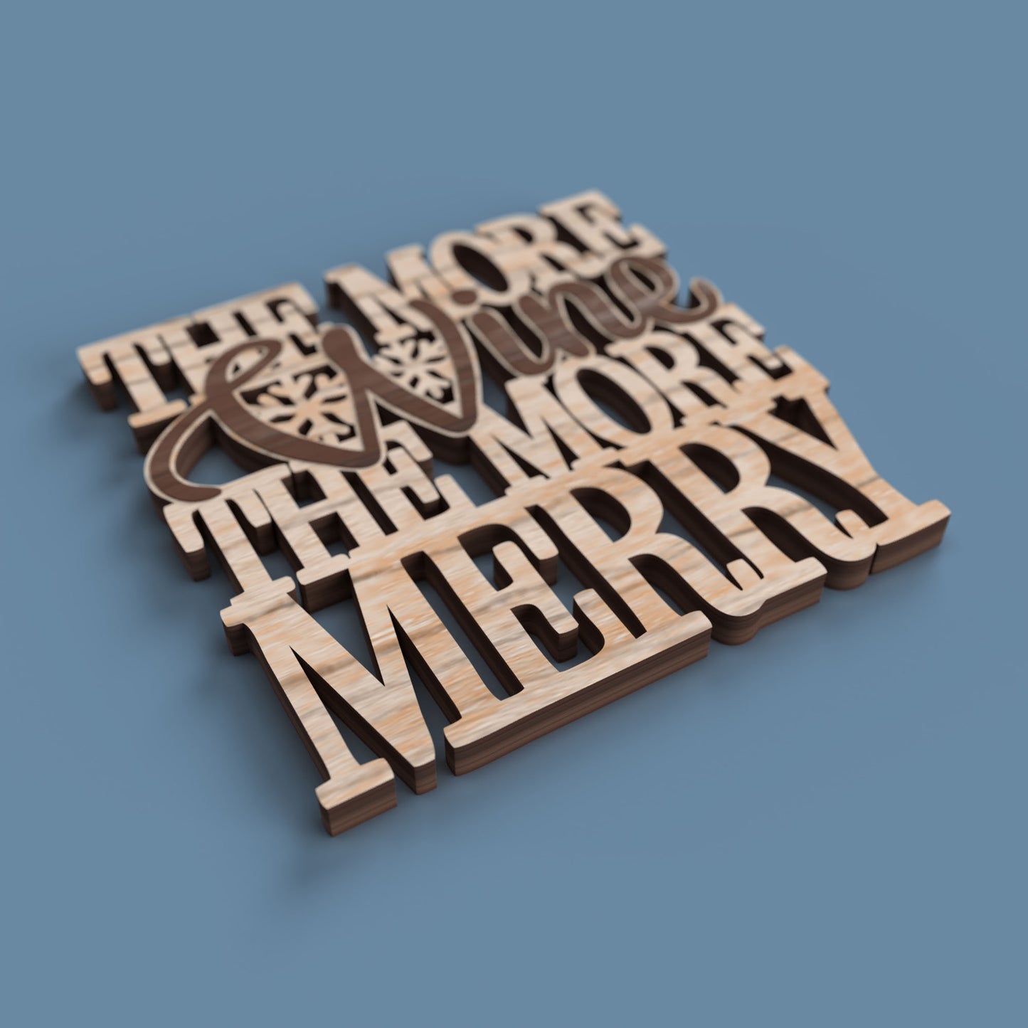 Christmas Drink Coasters - Laser cut vector file