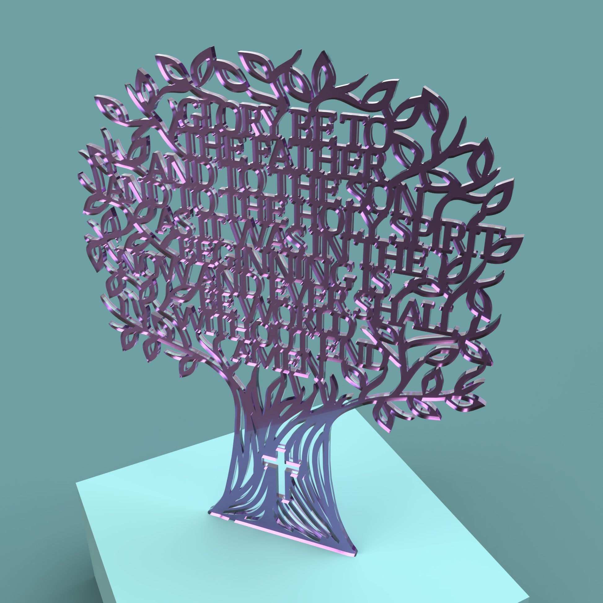 Glory Be Prayer Tree - Laser cut vector file