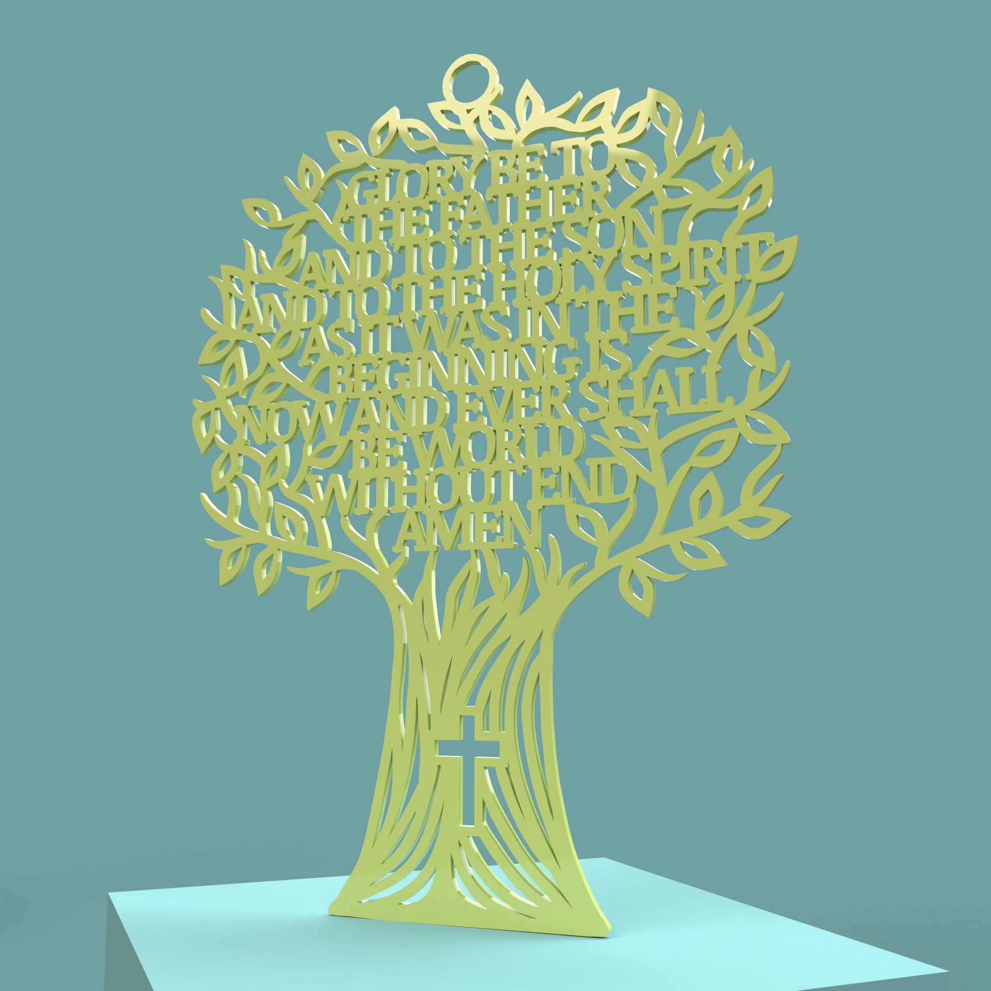 Glory Be Prayer Tree - Laser cut vector file