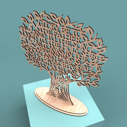 Glory Be Prayer Tree - Laser cut vector file