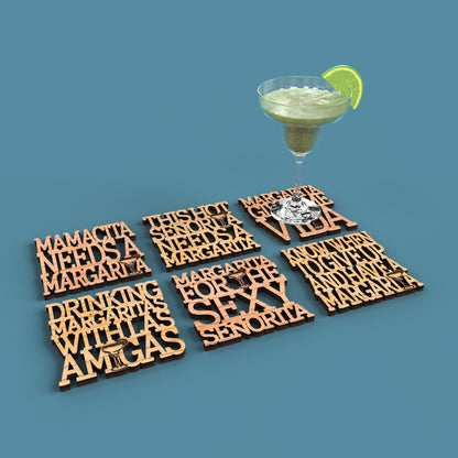 Margarita Coasters - Laser cut vector file