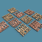 Positive Coasters -Laser Cut File - The X Laser Files