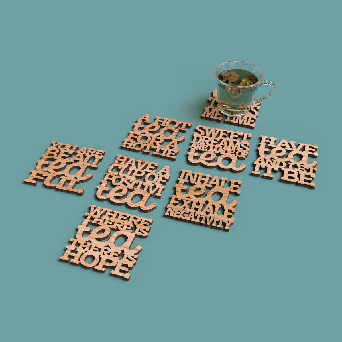 Tea Coasters -Laser Cut File - The X Laser Files