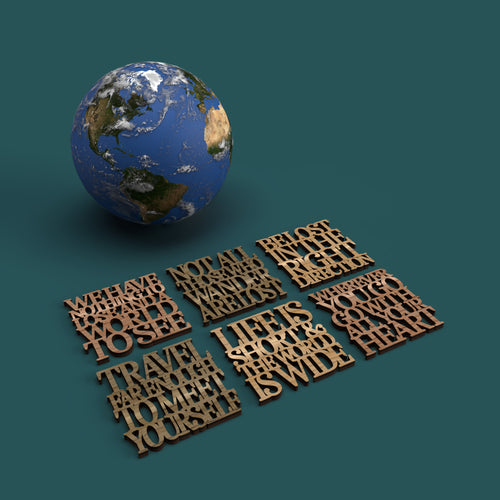 Travel Coasters -Laser Cut File - The X Laser Files