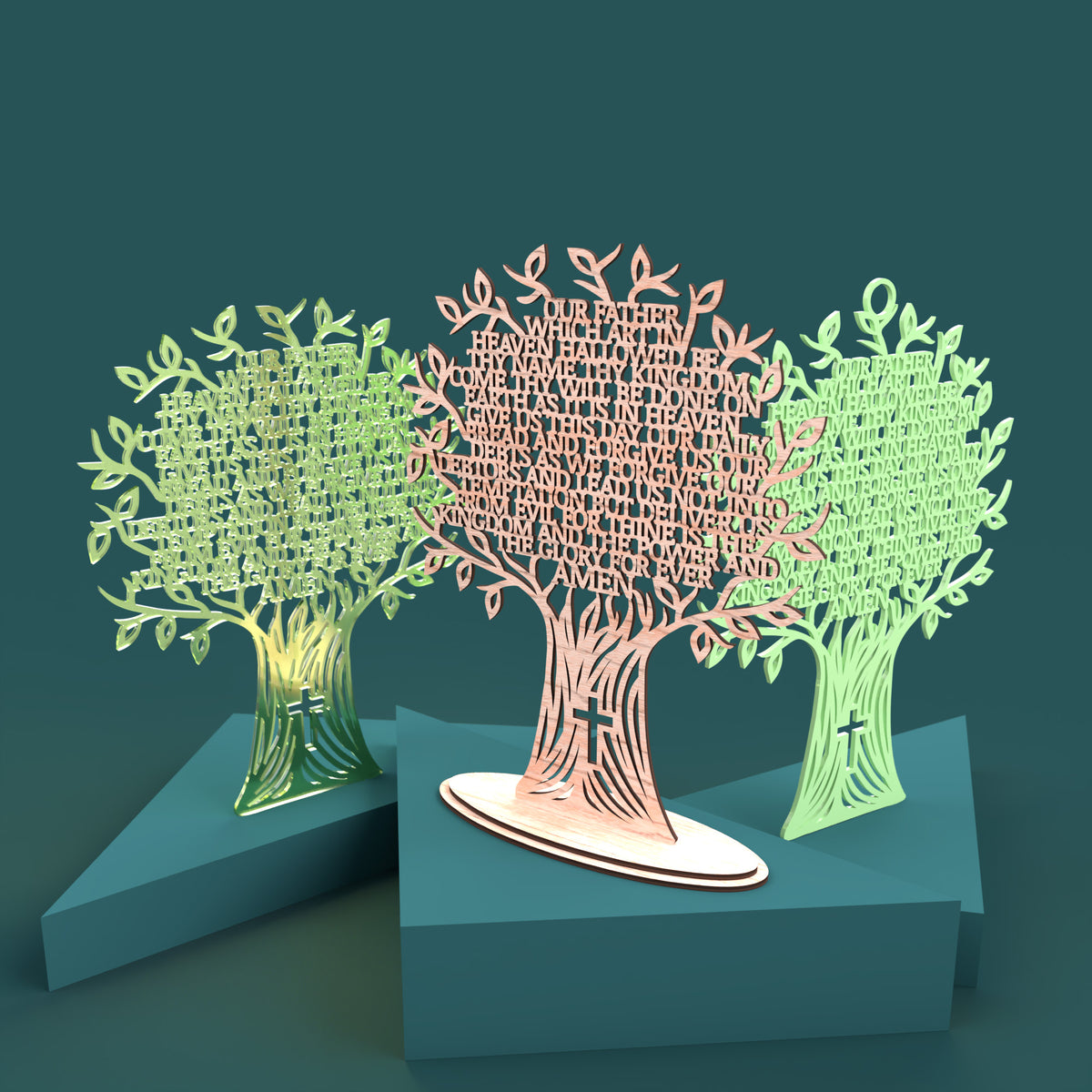 Lord's Prayer (Our Father) Tree (King James Version) -Laser Cut File - The X Laser Files