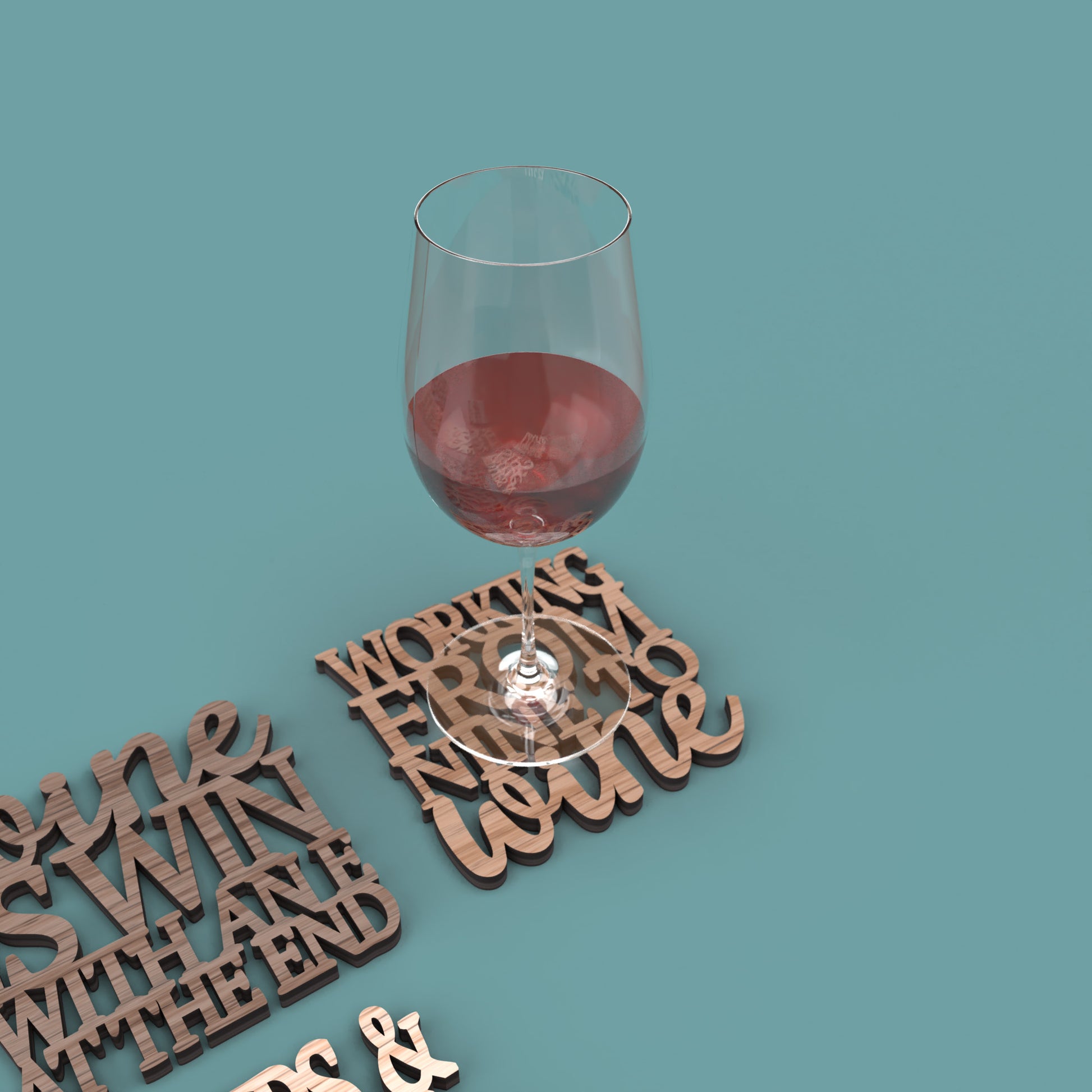 Wine Coasters - Laser cut vector file