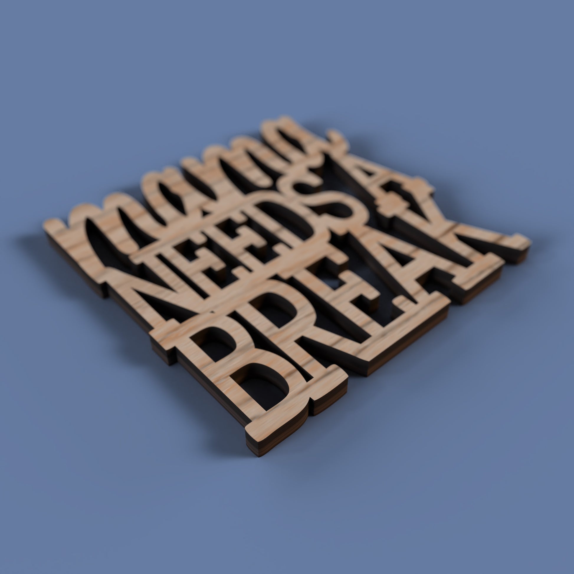 Mom Coasters - Laser cut vector file