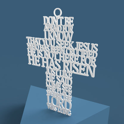 He has Risen (Matthew 28:5) Cross - Laser cut vector file